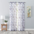 Whimsical Semi Sheer Floral Rod Pocket Curtain Panel 54 W X 63 L