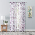 Whimsical Semi Sheer Floral Rod Pocket Curtain Panel 54 W X 63 L