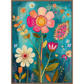Whimsy Blooms By Tradelink Inhouse Artist Framed Canvas Wall Art Print