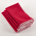 Whip Stitched Design Napkin Set Of 4
