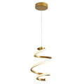 Whirl 11 1 Light Modern Minimalist Metal Helix Swirl Abstract Integrated Led Pendant