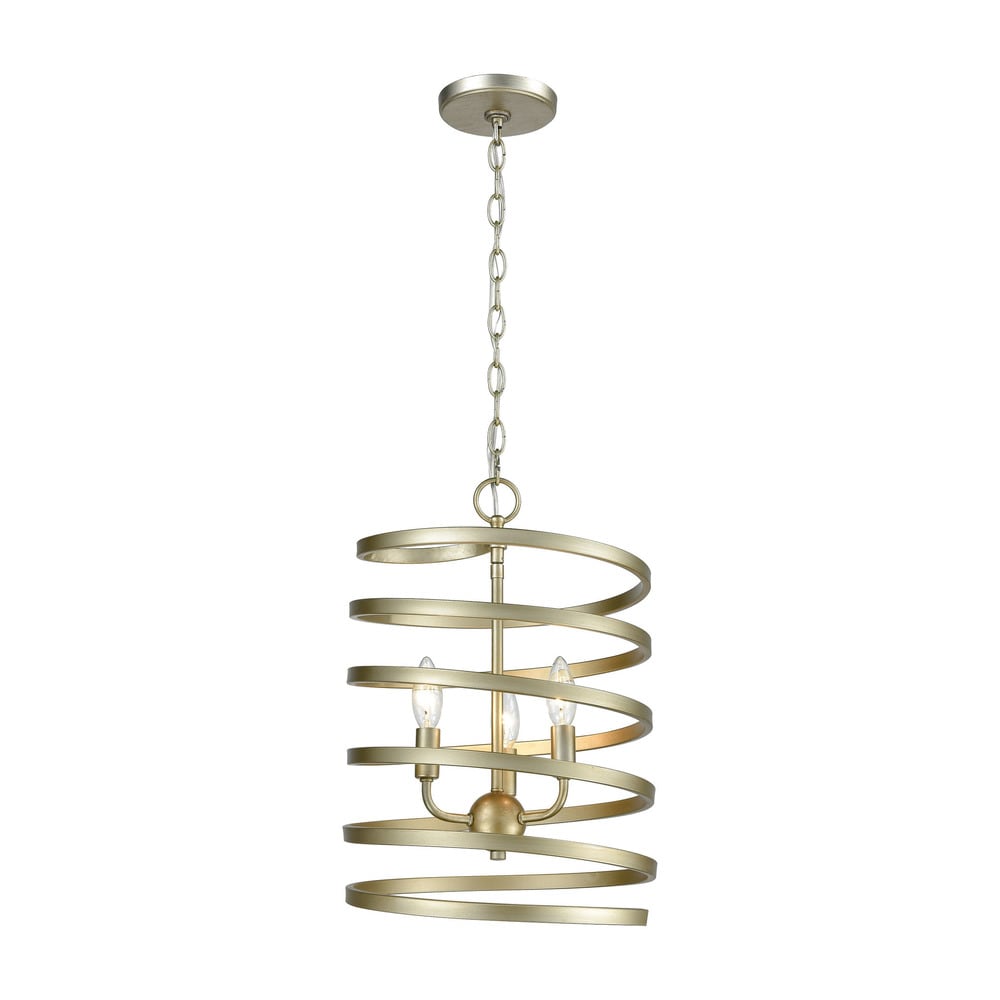 Whirlwind 3 Light Pendant Aged Silver