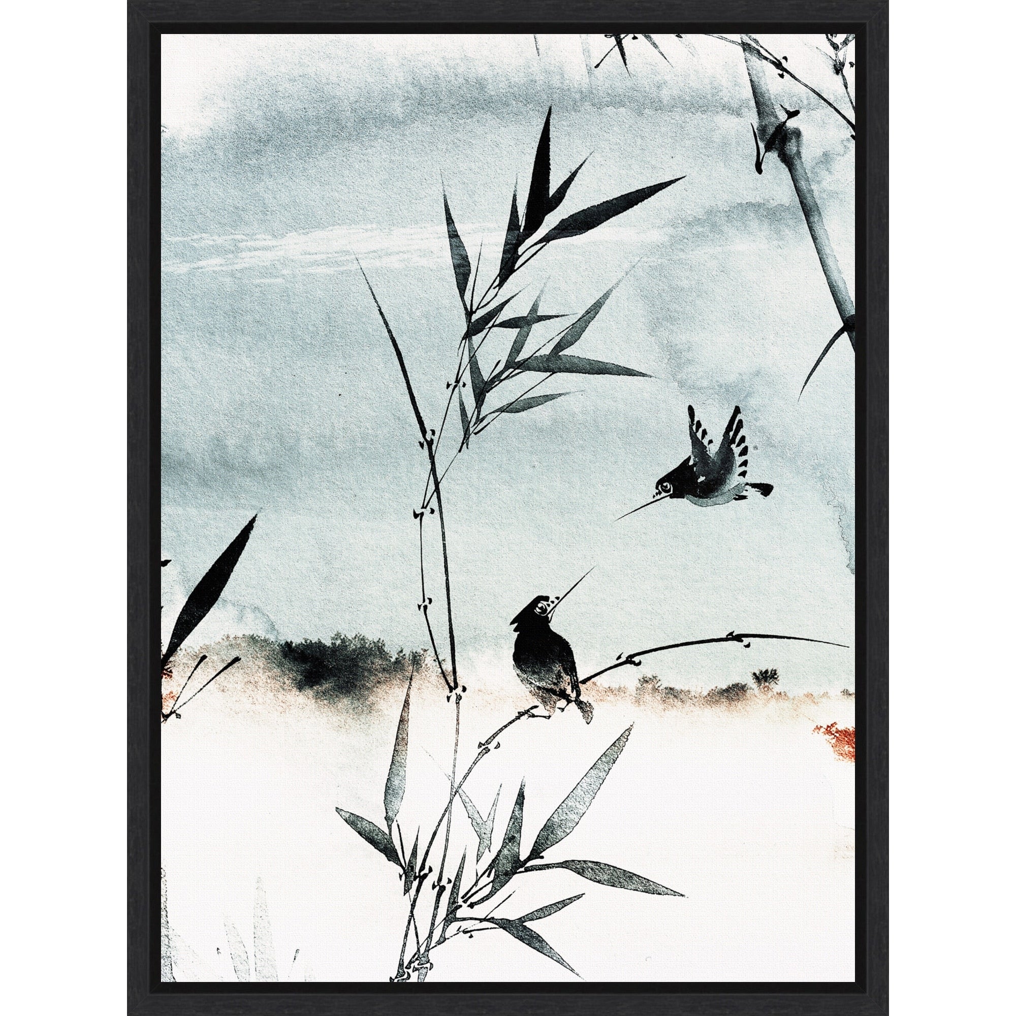 Whispering Bamboo By Treechild Framed Canvas Wall Art
