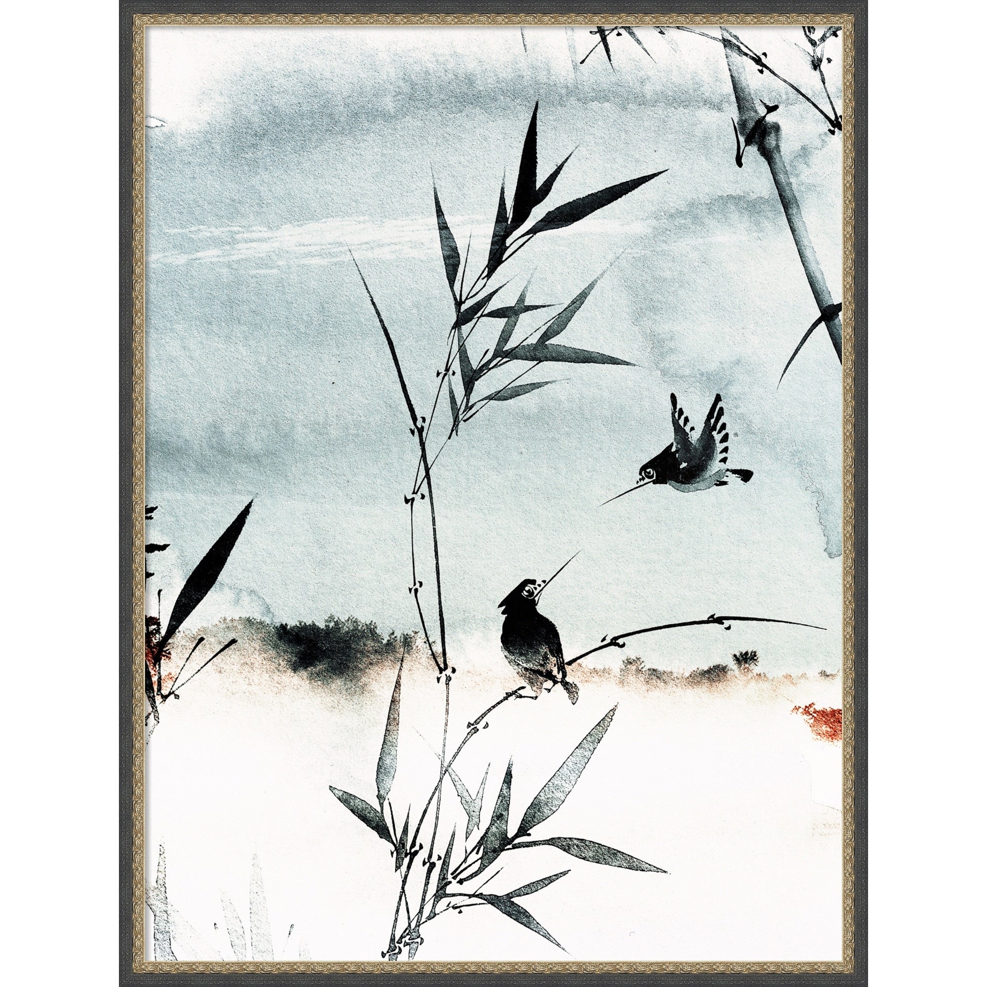 Whispering Bamboo By Treechild Framed Mounted Canvas Wall Art Print