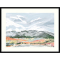 Whispering Peaks By Jenna Alheit Wood Framed Wall Art Print Svelte Noir Black