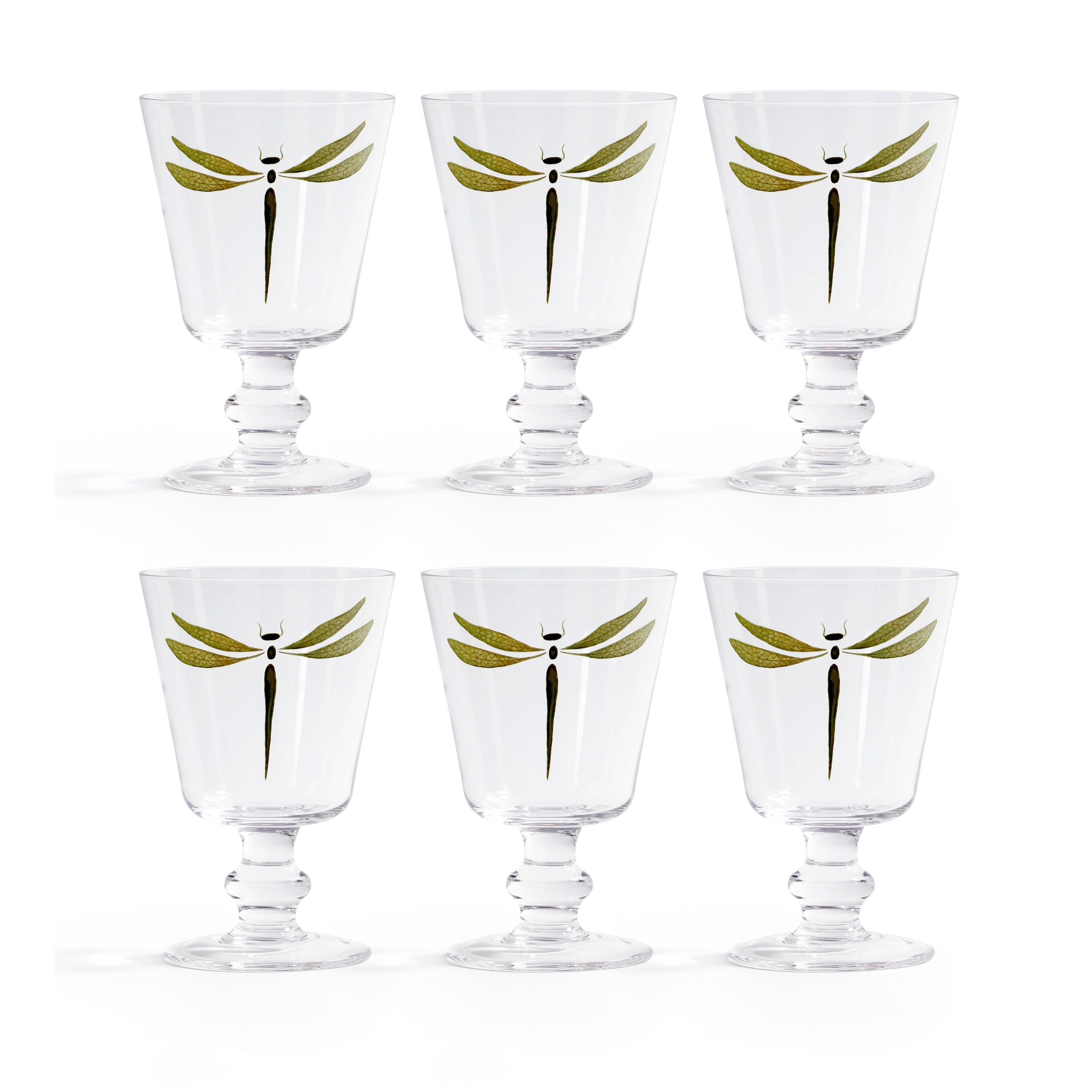 Whispering Water Wine Stemware Set Of 6