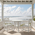 White 3 Piece Outdoor Bistro Set With 2 Chairs