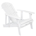 White Adirondaack Chair For Outdoor Space With Ottoman N A