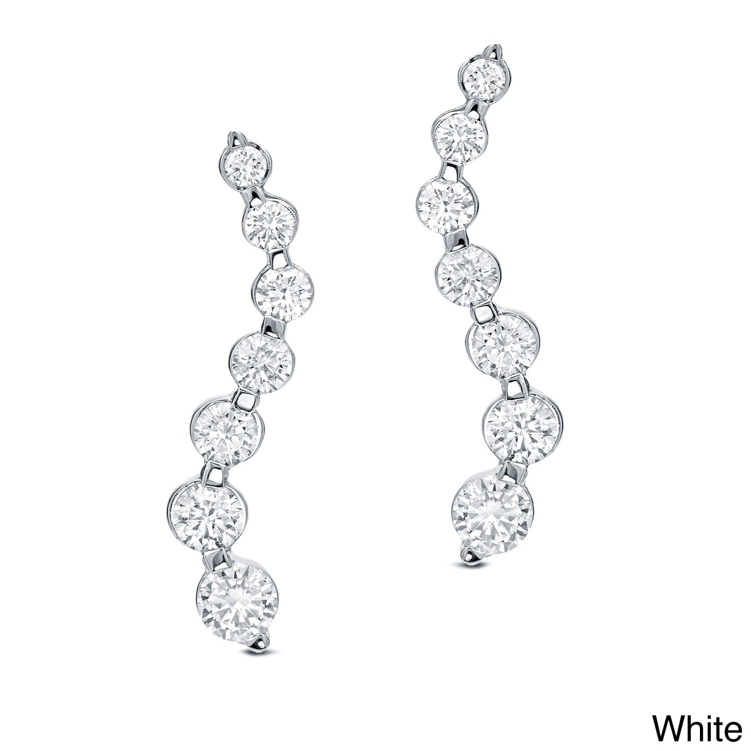 Auriya 14K Gold 1 2Ct Tdw Round Diamond Journey Earrings G H I1