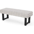 White Black Indoor Bench Leisure Bench Lounge Bench With Wood Legs Rustic Window Bench Corridor Bench