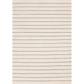 White Black Striped Handmade Wool Rug