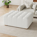 White Boucle Multipurpose Ottoman
