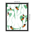 White Calm Was Born Into A Swan By Uma Gokhale Framed Canvas Wall Art