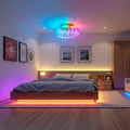 White Ceiling Fan With Dimmable Led Light Remote