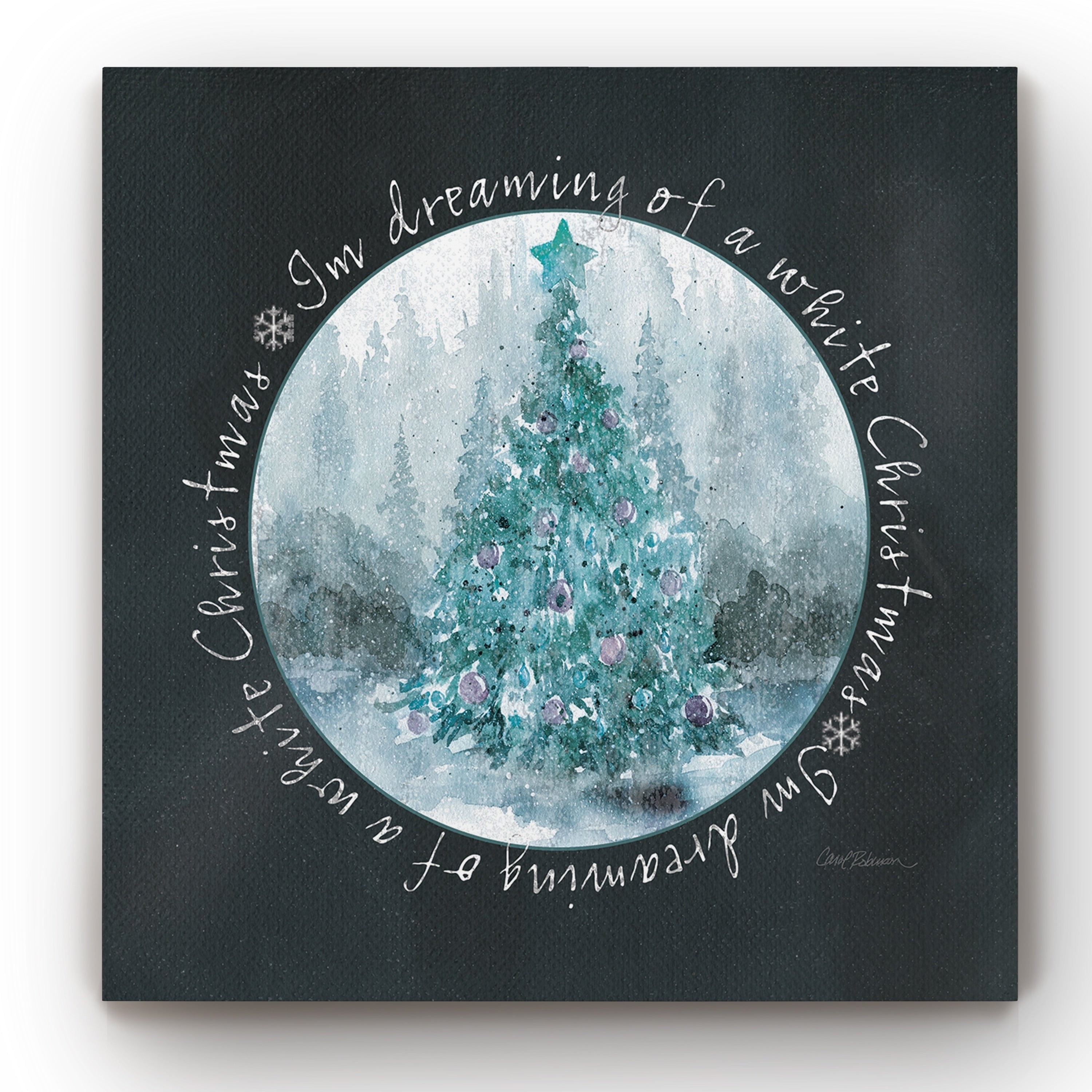 White Christmas Gallery Wrapped Canvas