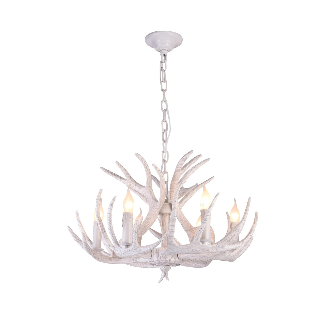 White Color Antler Lighting