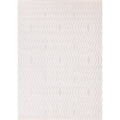 White Diamond Trellis Design Looped Area Rug