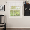 Vhc Brands Farmhouse Kitchen White Ruffled Sheer Cotton Valance Curtain