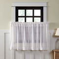 White Ruffled Sheer Tier Set