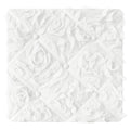 White Floral Rose 13In Fabric Memory Photo Bulletin Board Solid Flower Luxurious Elegant Princess Vintage Boho Shabby Chic