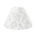 White Floral Rose Lamp Shade Solid Flower Luxurious Elegant Princess Vintage Boho Shabby Chic Luxury Glam High End Roses