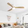 White Flush Mount Ceiling Fan With Reversible Motor