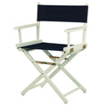 White Frame 18 Inch Directors Chair 33.75 H X 21.75 W X 17 D