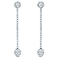 Auriya 18K White Gold 7Ct Tdw Diamond Dangle Ball Drop Earrings F G Si1 Si2