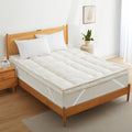 Home Elements White Goose Feather Mattress Topper With 230 Thread Count With Cotton Cover
