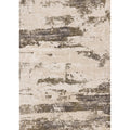 White Green Grey Distressed Textured High Traffic Rug
