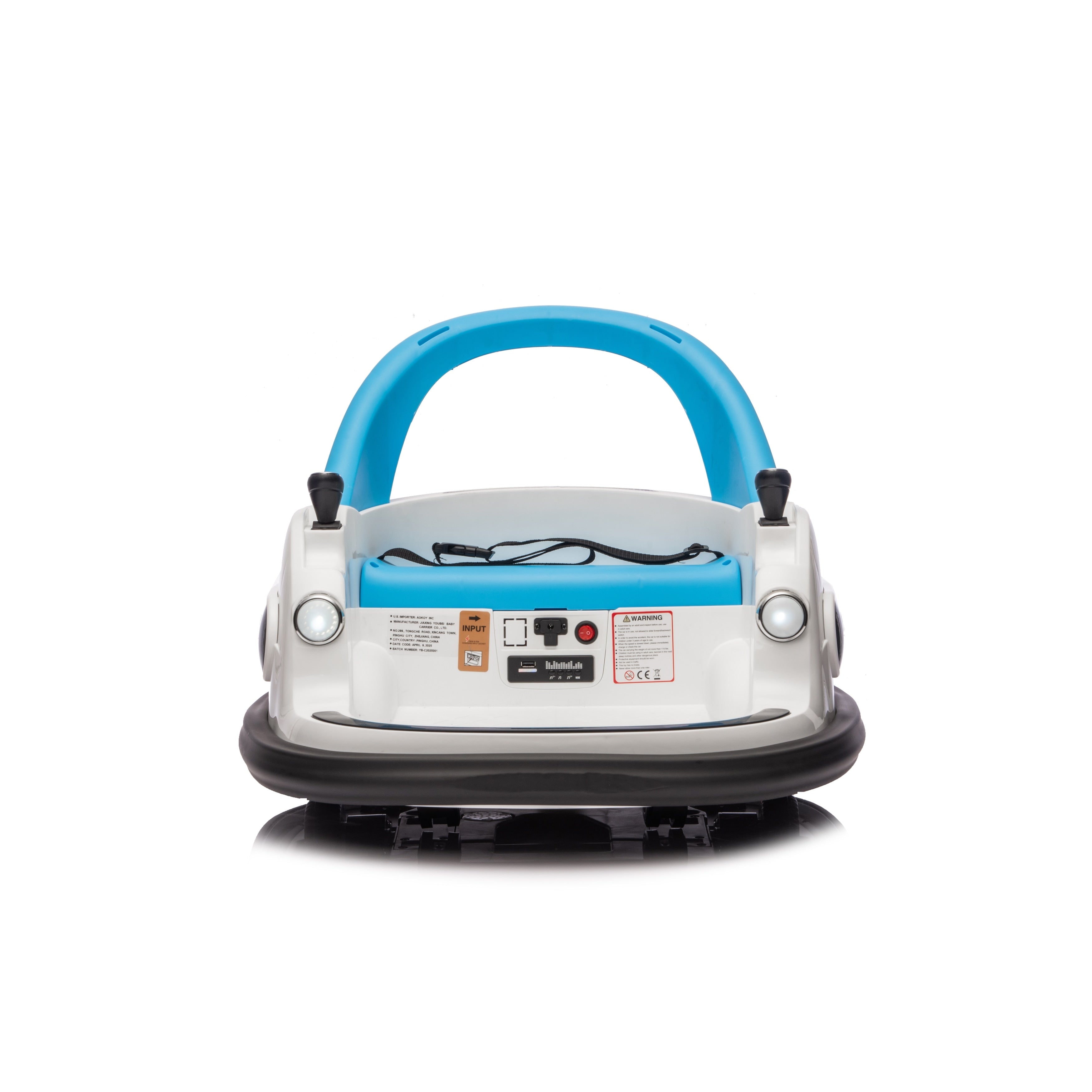 White Kids Bumper Car Ride On Bumper Car With Remote Control Battery Powered Electric Car With Led Lights
