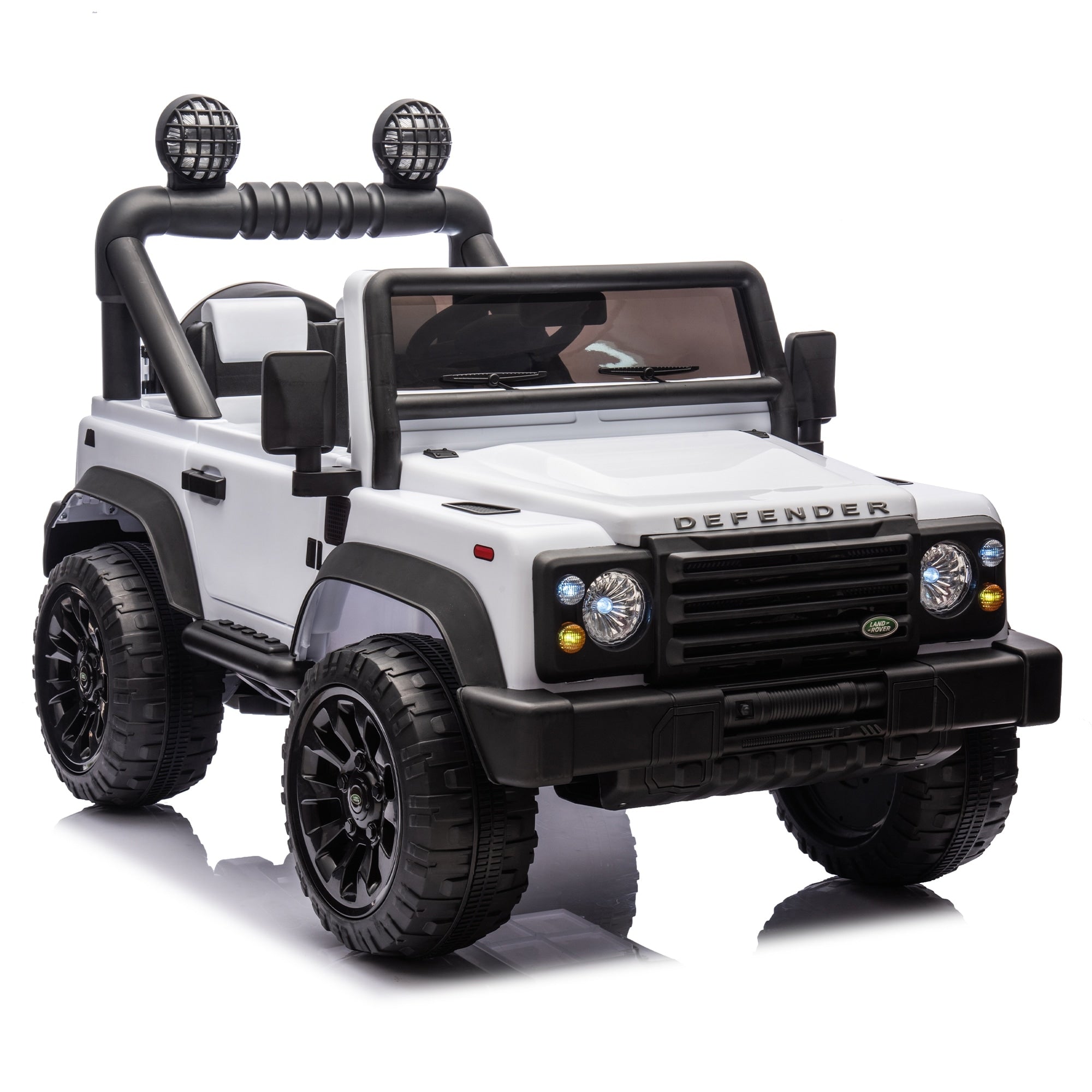White Kids Ride On Car With Remote Control Off Road Toy Car Battery Powered Electric Vehicle With Led Lights