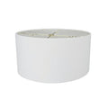 White Linen Hardback Shallow Drum Lampshade 16X16X9
