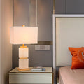 White Marble And Gold Metal Frame Table Lamp