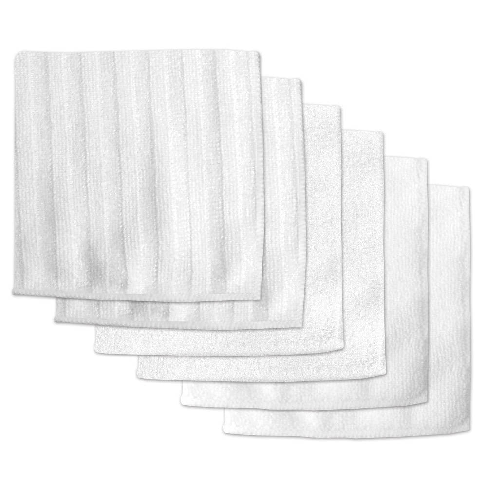 White Microfiber Scrub And Scour Polish Cloths Pack Of 6