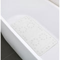 White Non Slip Foam Bathtub Shower Mat With Suction Cups 36 X 17