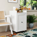 White Pantry Cabinet Side Cabinet Sideboard With Wheels Simple Snack Storage Rack Mobile Storage Cabinet