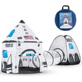 White Rocket Ship Pop Up Play Tent With Tunnel