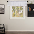 White Ruffled Sheer Valance