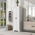White Rustic Floor Cabinet Storage Cabinet With 2 Doors Medicine Cabinet Bathroom Cabinet With Adjustable Shelf