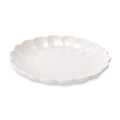 White Scalloped Stoneware Dessert Plate Set Of 4