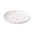 White Scalloped Stoneware Dinner Plate Set Of 2