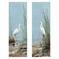 White Shorebird I And Ii Wrapped Canvas Art Set 2