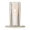 White Stone 12 High 1 Light Sconce Polished Nickel 12 Inch Tall