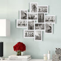 White Wall Collage Frame With Twelve 4X6 Inch Openings