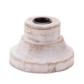White Washed Wood Taper Candle Holder Set Of 2