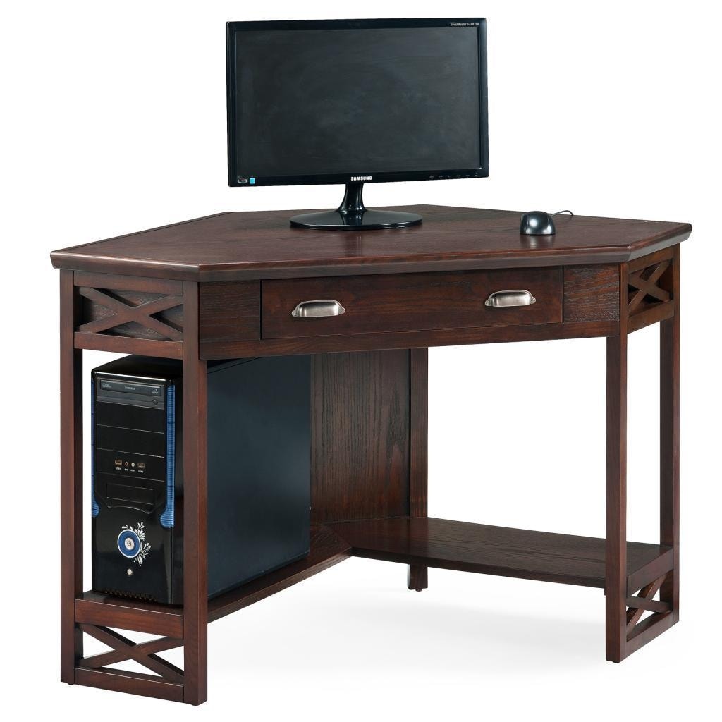 White Wood Corner Computer Writing Desk