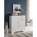 K And B Furniture Co White Wood Kitchen Storage Cabinet