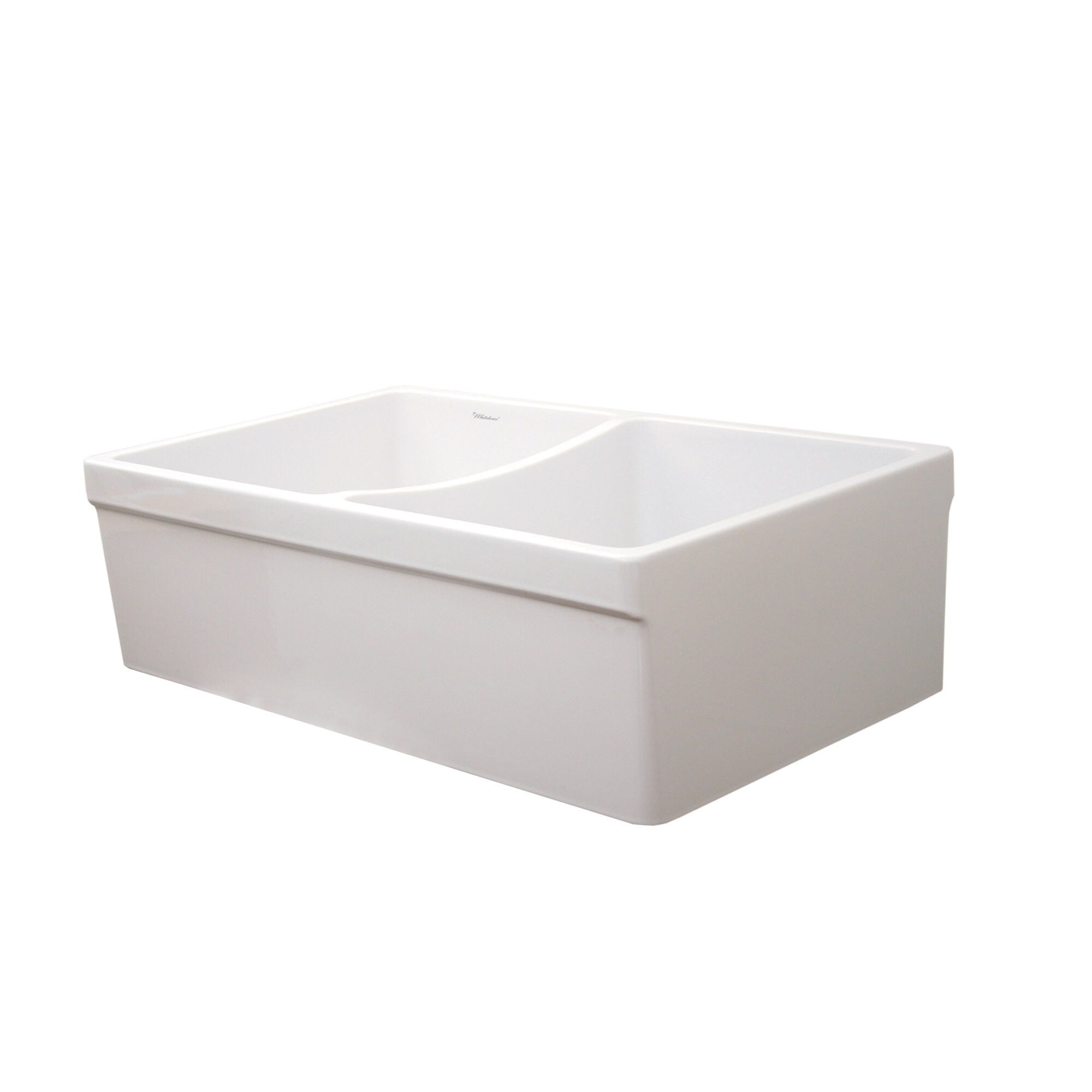 Whitehaus Whqdb532 33 Double Basin Reversible Fireclay Farm House Sink From The Farmhaus Collection Apron Front