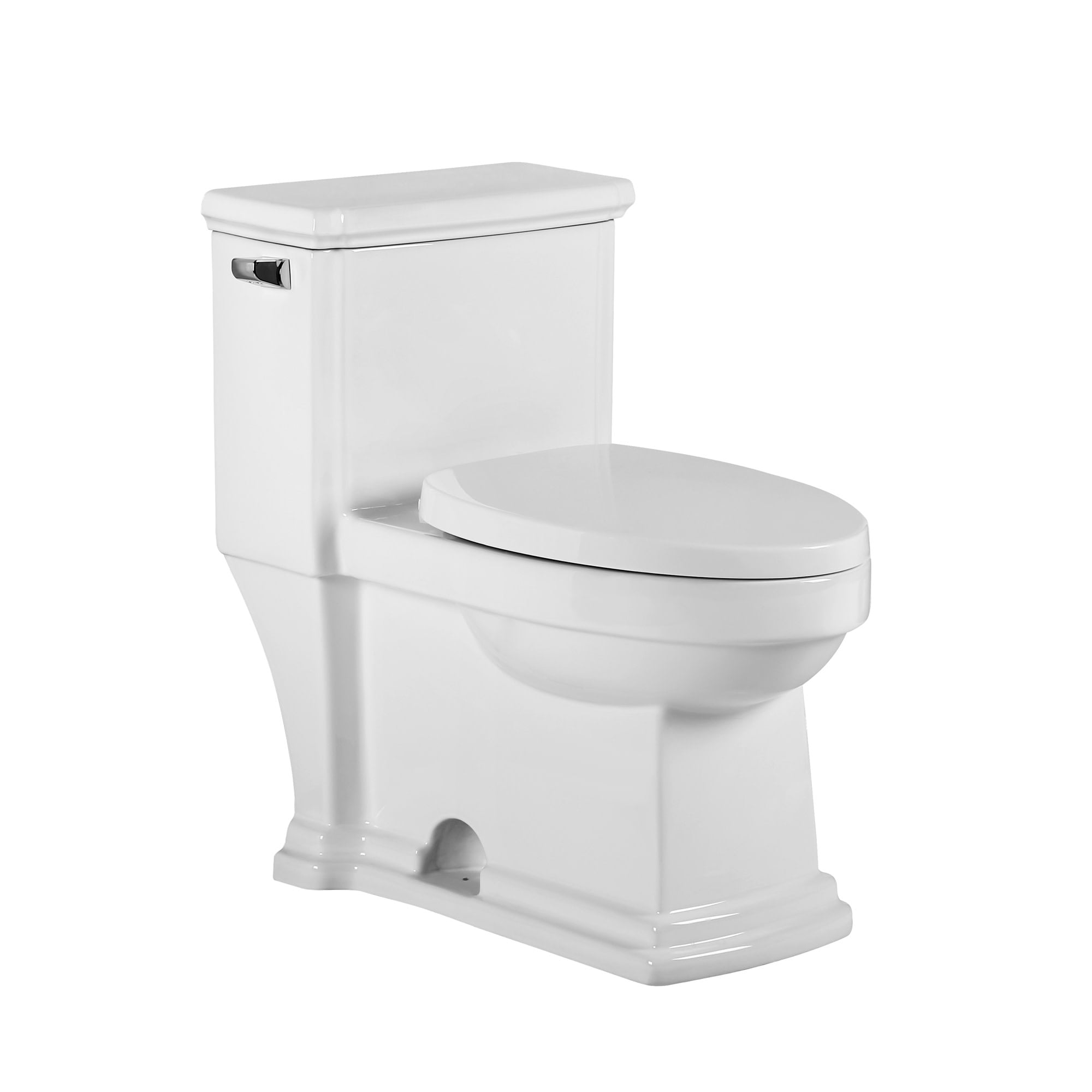 Whitehaus Whmfl221 Magic Flush 1.28 Gpf Floor Mounted One Piece Elongated Toilet Seat Included White
